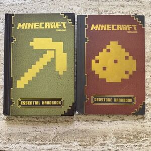 Minecraft Handbook Lot of 2 Essential Handbook hardcover Redstone Handbook soft‎